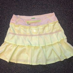 Neon Yellow/Green Polkadot Lululemon Skort